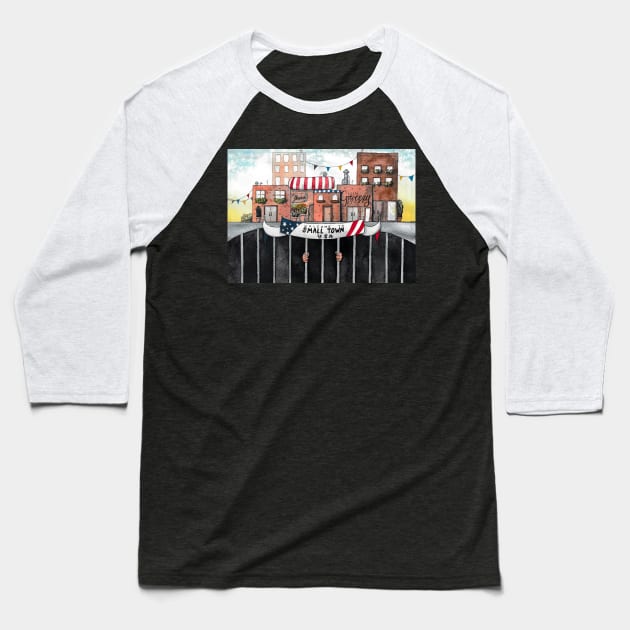 Small Town Baseball T-Shirt by Jarrodjvandenberg
